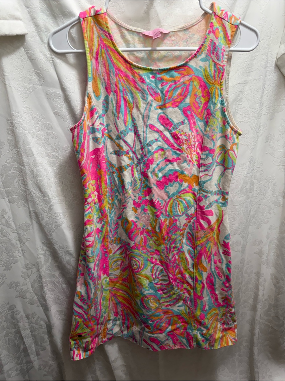 Lilly Pulitzer Pink Multi Floral Tank Mini Dress